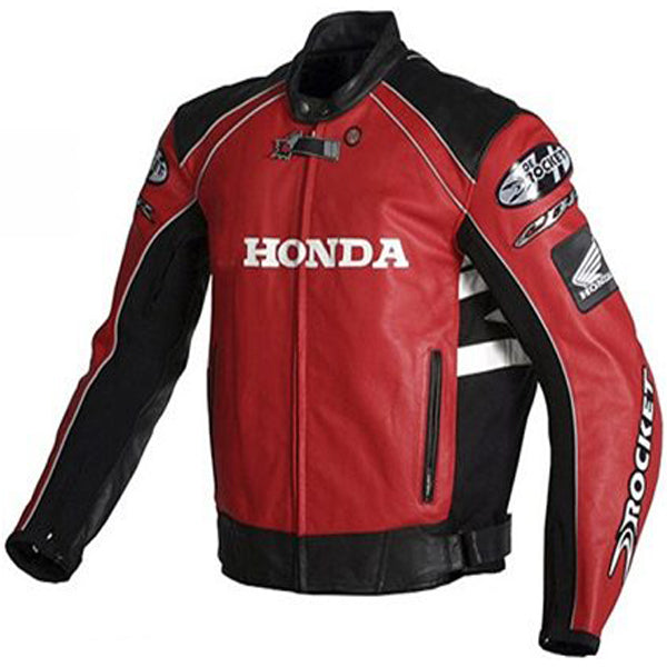 Honda Red And Black Racing Leather Jacket – Endless Racegear