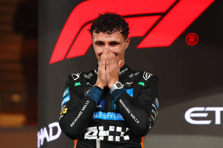 Lando Norris celebrates first Formula One world championship after Abu Dhabi finale