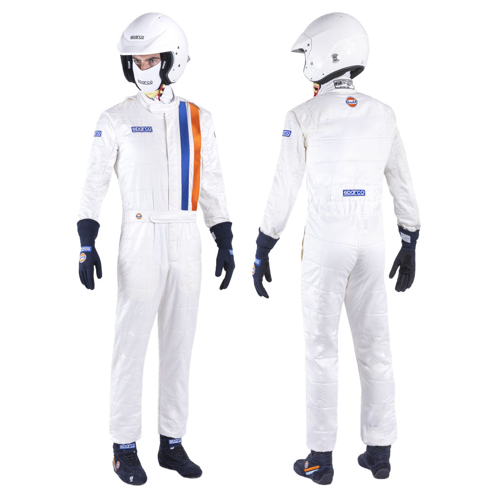 Sparco Gulf Racing Driver Suit Classic Retro 2-Layer Overalls Fireproof FIA Spec Sparco