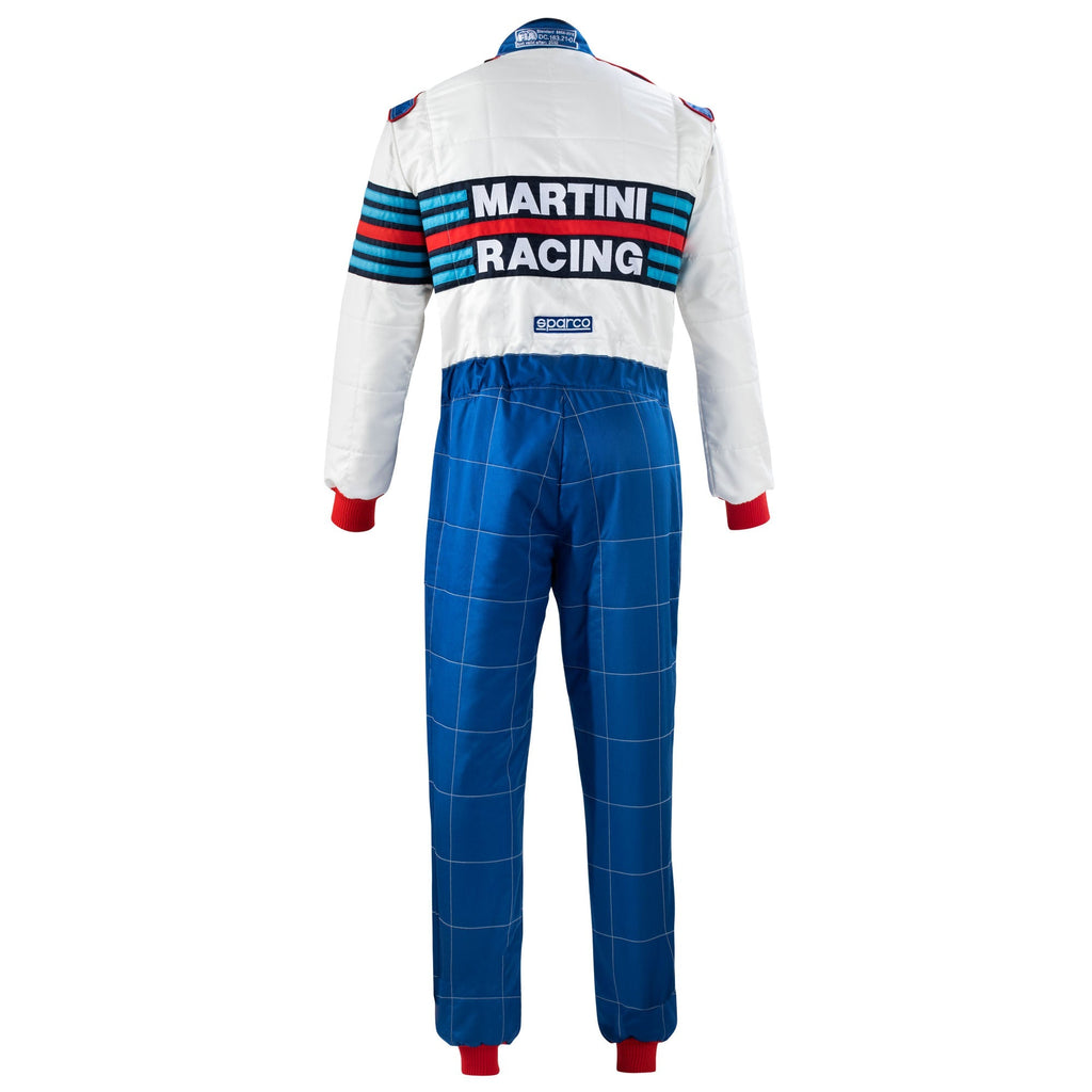 001144MR Sparco Martini Racing Classic Retro Rally Suit Fireproof FIA 8856-2018 Sparco