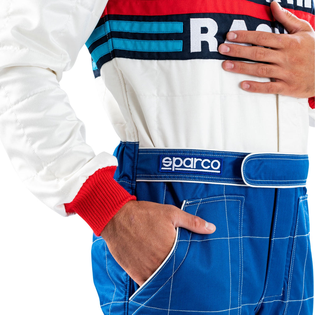 001144MR Sparco Martini Racing Classic Retro Rally Suit Fireproof FIA 8856-2018 Sparco