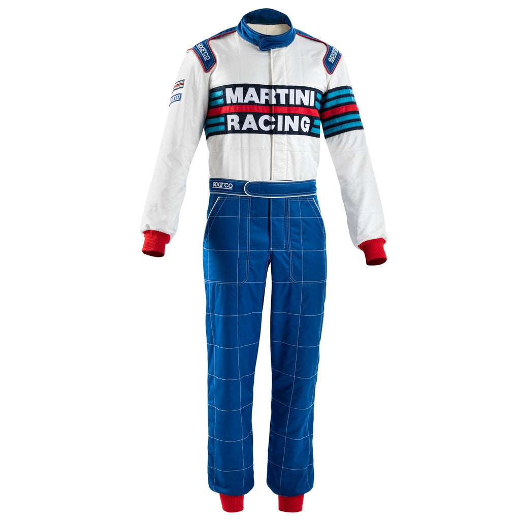 001144MR Sparco Martini Racing Classic Retro Rally Suit Fireproof FIA 8856-2018 Sparco