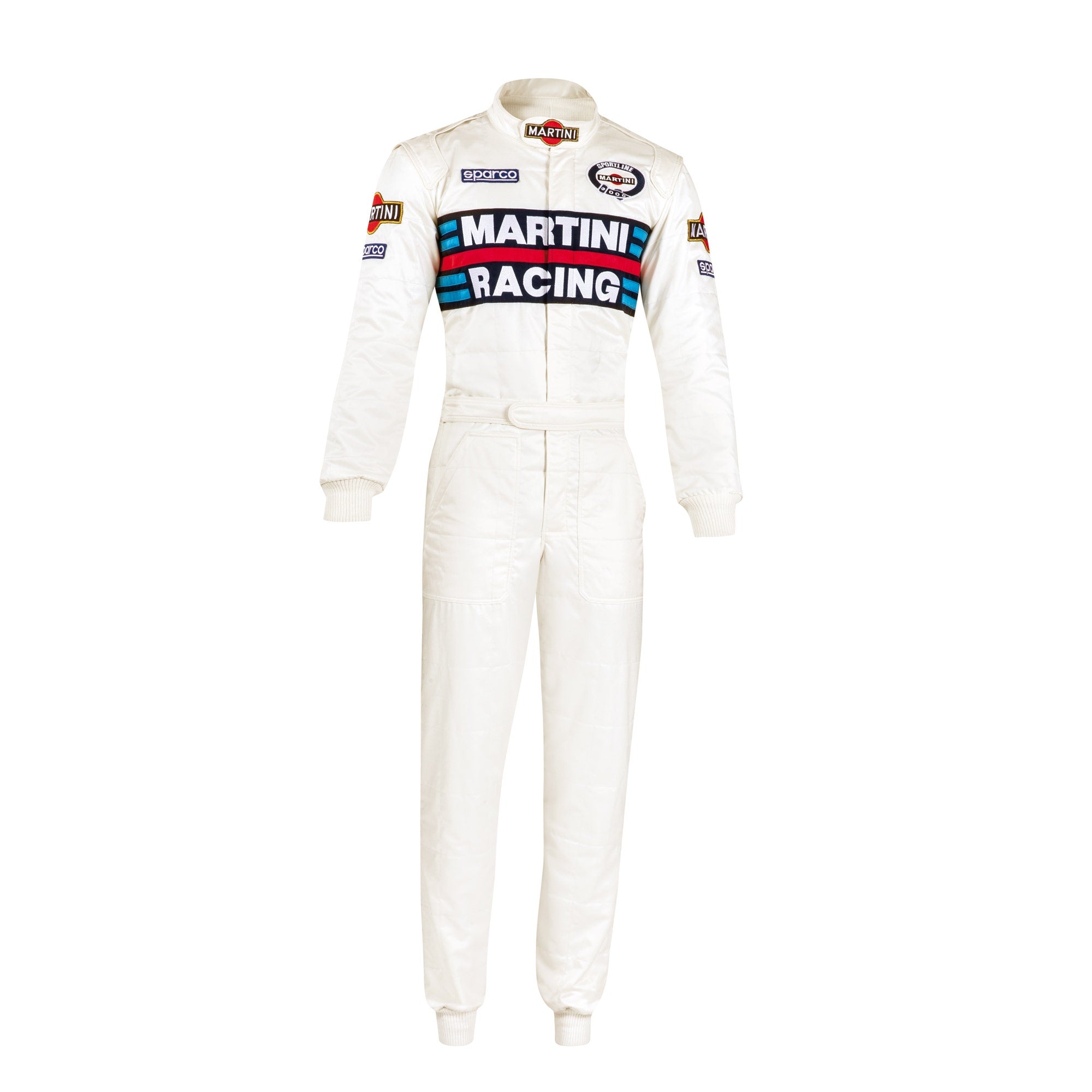 001144MR Sparco Martini Racing Classic Retro Rally Suit Fireproof FIA 8856-2018 Sparco