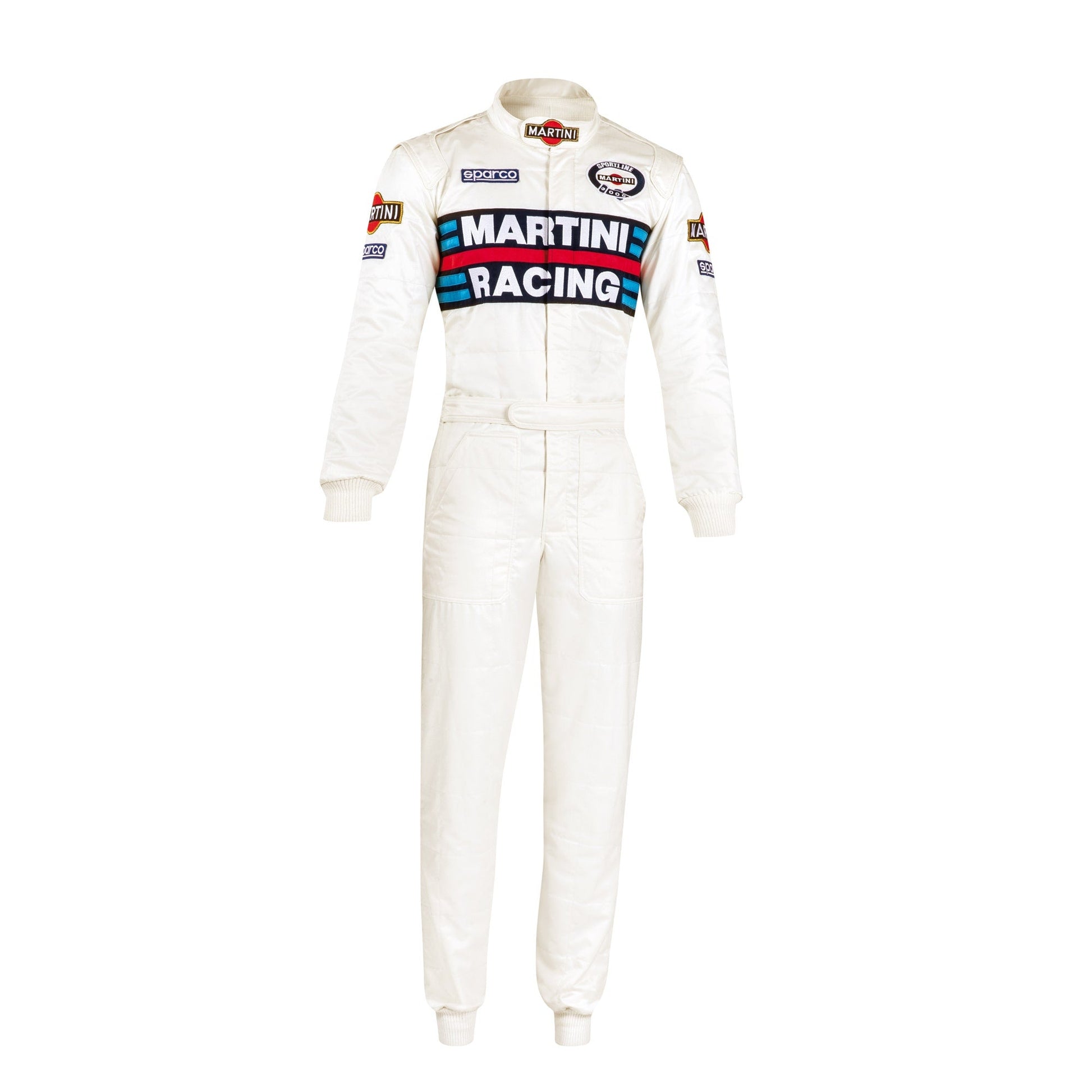 001144MR Sparco Martini Racing Classic Retro Rally Suit Fireproof FIA 8856-2018 Sparco