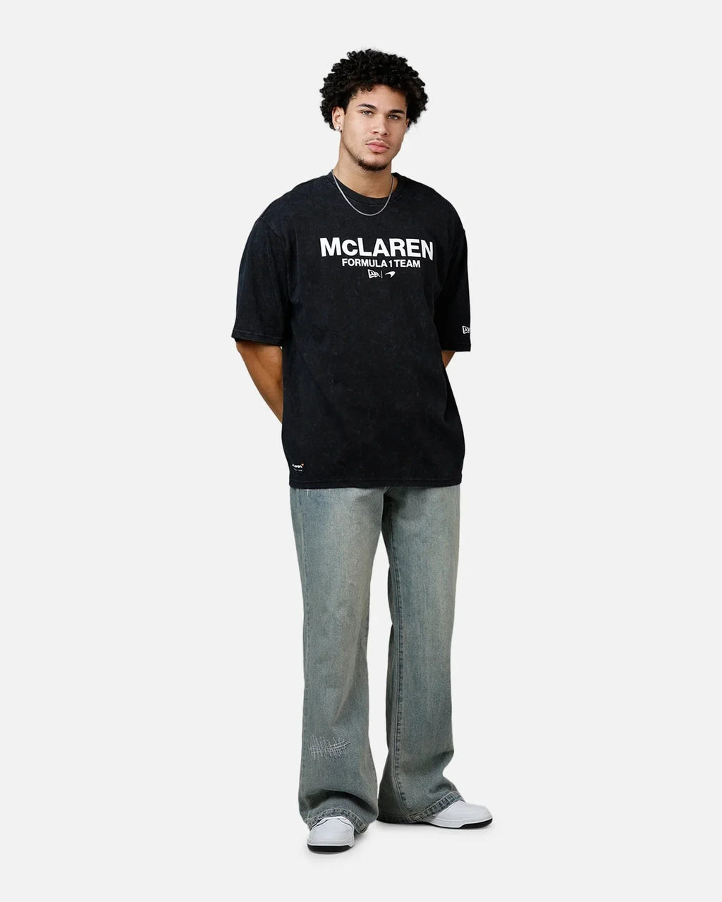 McLaren F1 x New Era Washed Logo T-Shirt - Stone/Black Endless Racegear