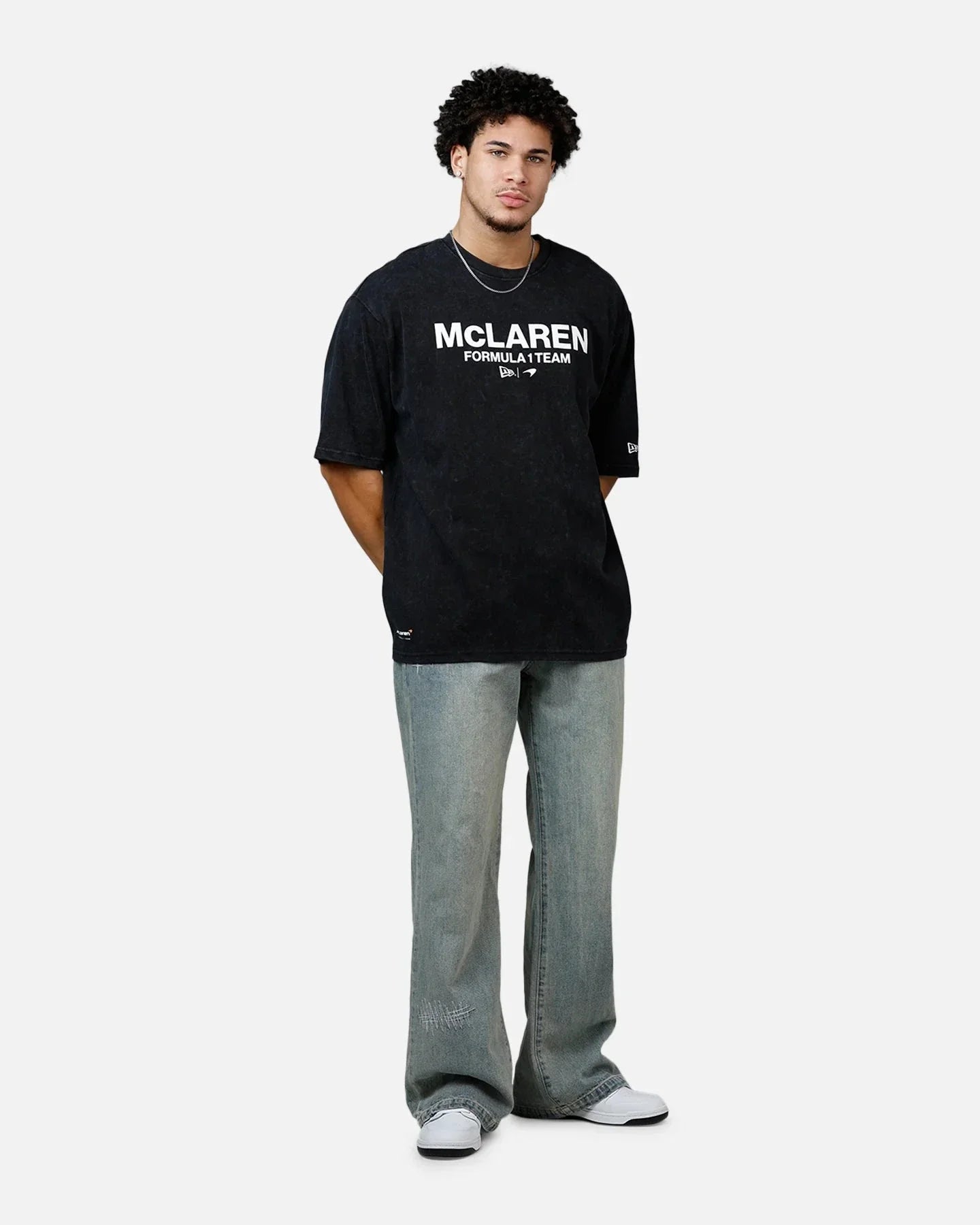 McLaren F1 x New Era Washed Logo T-Shirt - Stone/Black Endless Racegear