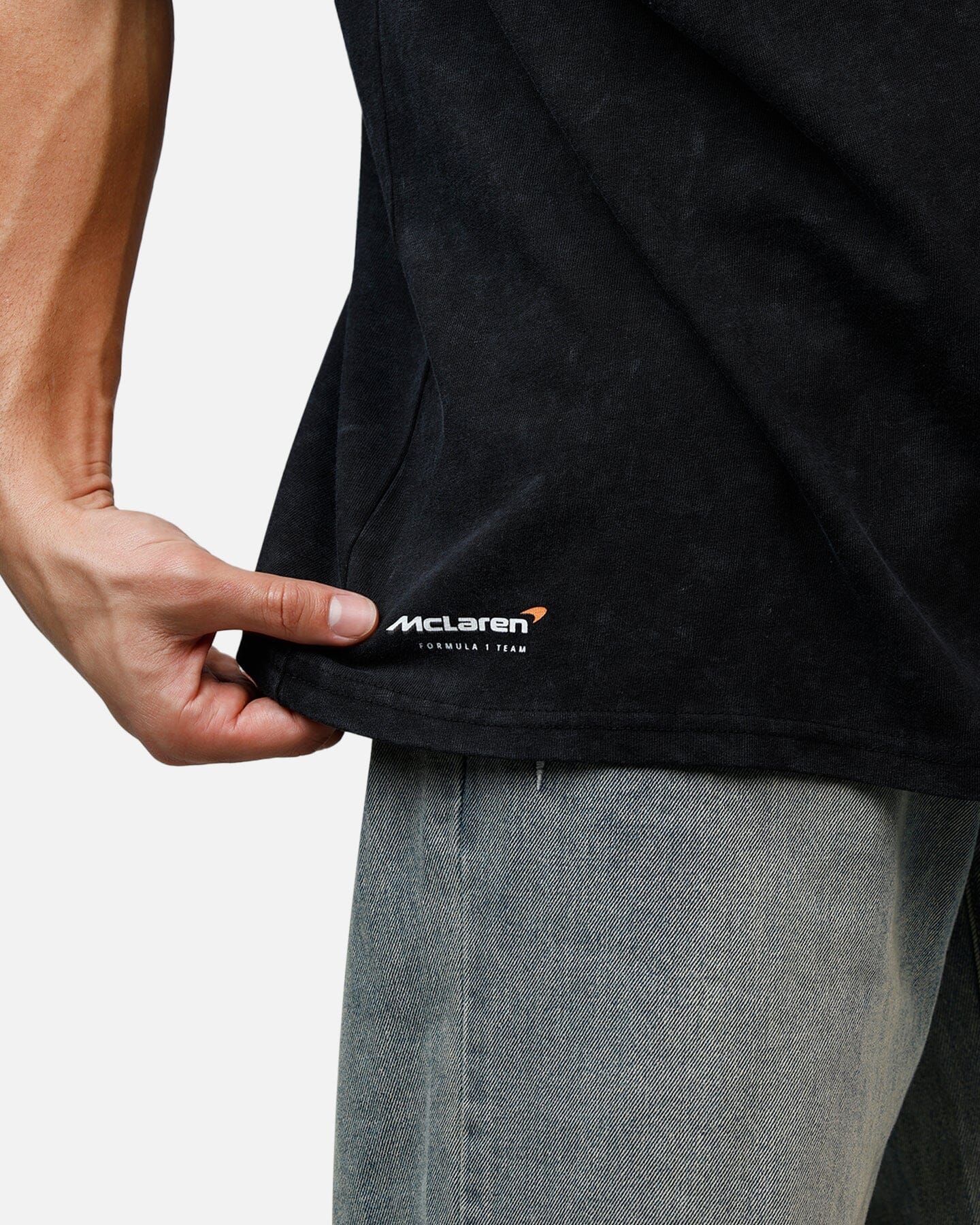McLaren F1 x New Era Washed Logo T-Shirt - Stone/Black Endless Racegear