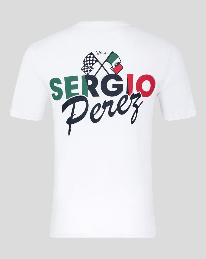 Red Bull Racing F1 Sergio "Checo" Perez Flag T-Shirt - White/Navy Red Bull Racing