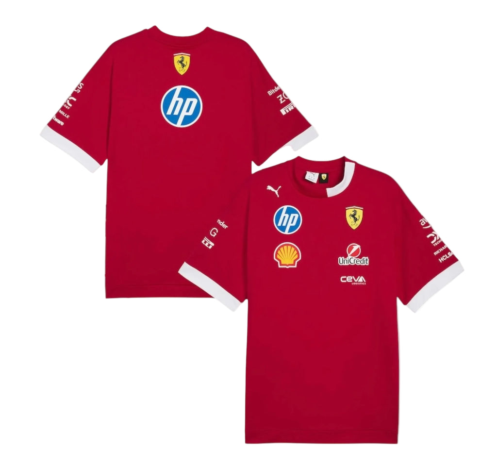 F1 Scuderia Ferrari 2025 Oversized Driver Replica T-shirt Endless Racegear