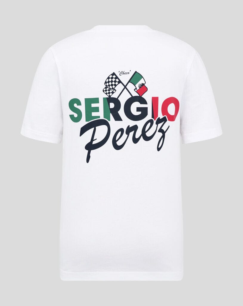 Red Bull Racing F1 Kids Sergio "Checo" Perez Flag T-Shirt - Youth White Red Bull Racing