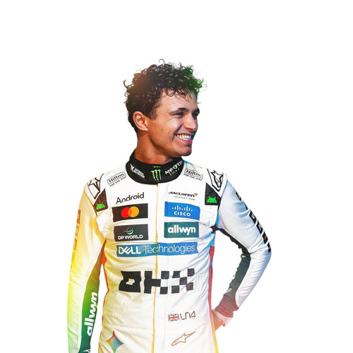 2025  Lando Norris McLaren Google Gemini F1 Team Racing Suit Endless Racegear