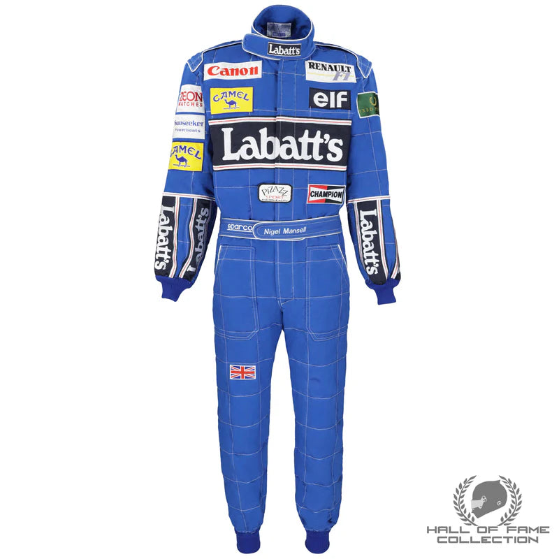 1992 Ricardo Patrese Race Used Williams Renault F1 Suit– Championship Season Endless Racegear
