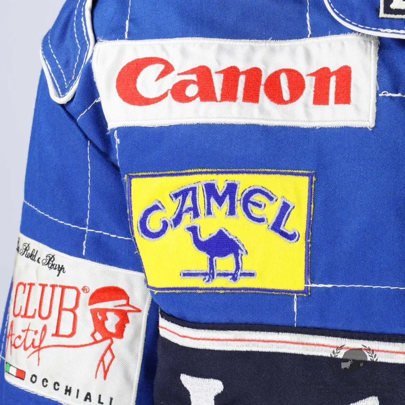 1992 Nigel Mansell Williams Renault F1 Suit shoulder detail Endless Racegear