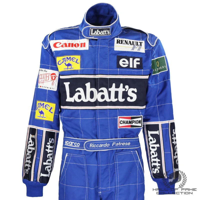1992 Nigel Mansell Williams Renault F1 Suit back view Endless Racegear