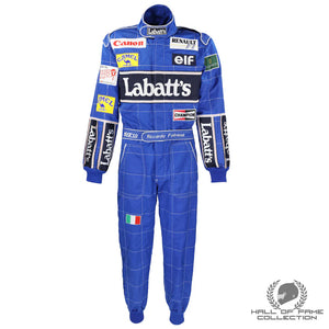 1992 Ricardo Patrese Race Used Williams Renault F1 Suit– Championship Season Endless Racegear