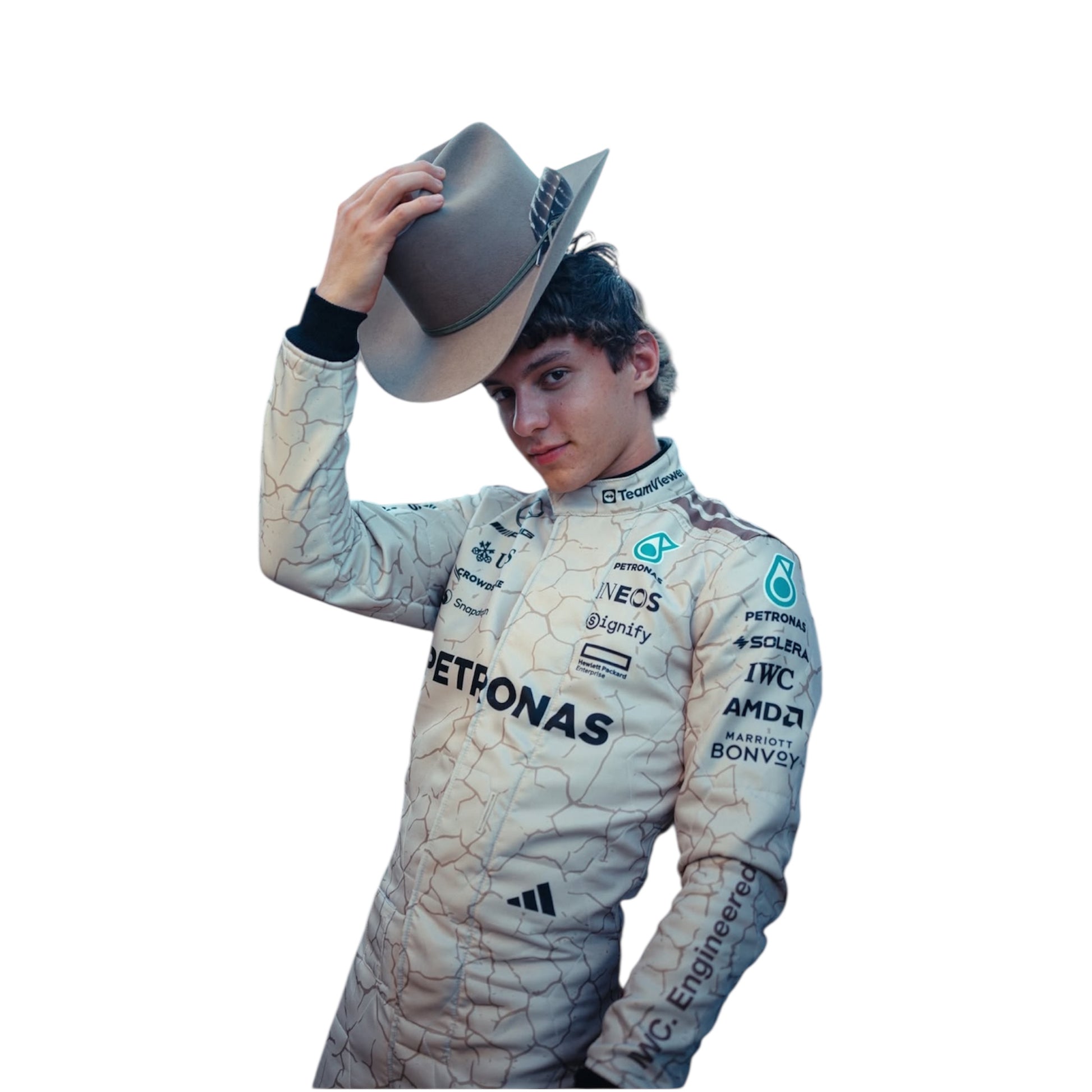 2025 Andrea Kimi Antonelli Mercedes replica new look suit Endless Racegear