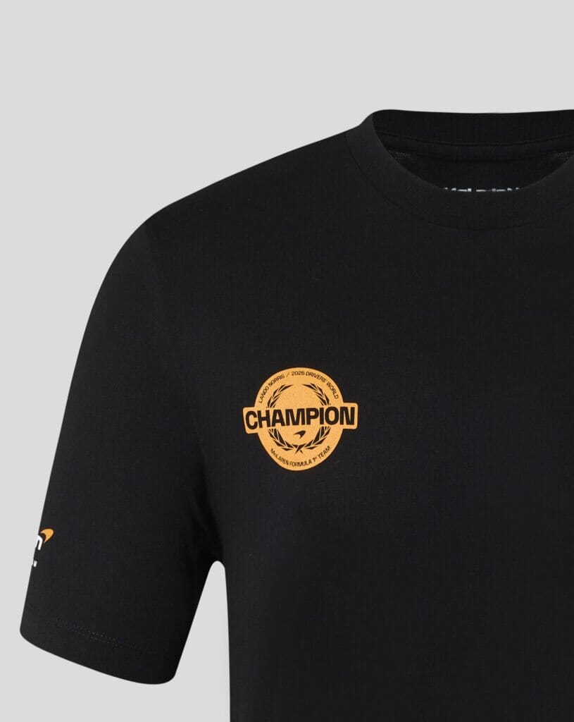 McLaren F1 Kids Lando Norris Championship Winner T-Shirt - Youth Black McLaren-Castore