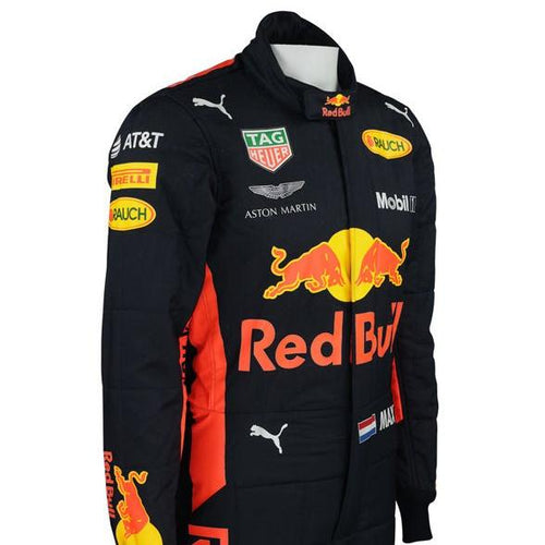 2018 Max Verstappen Red Bull Racing Suit front view Endless Racegear