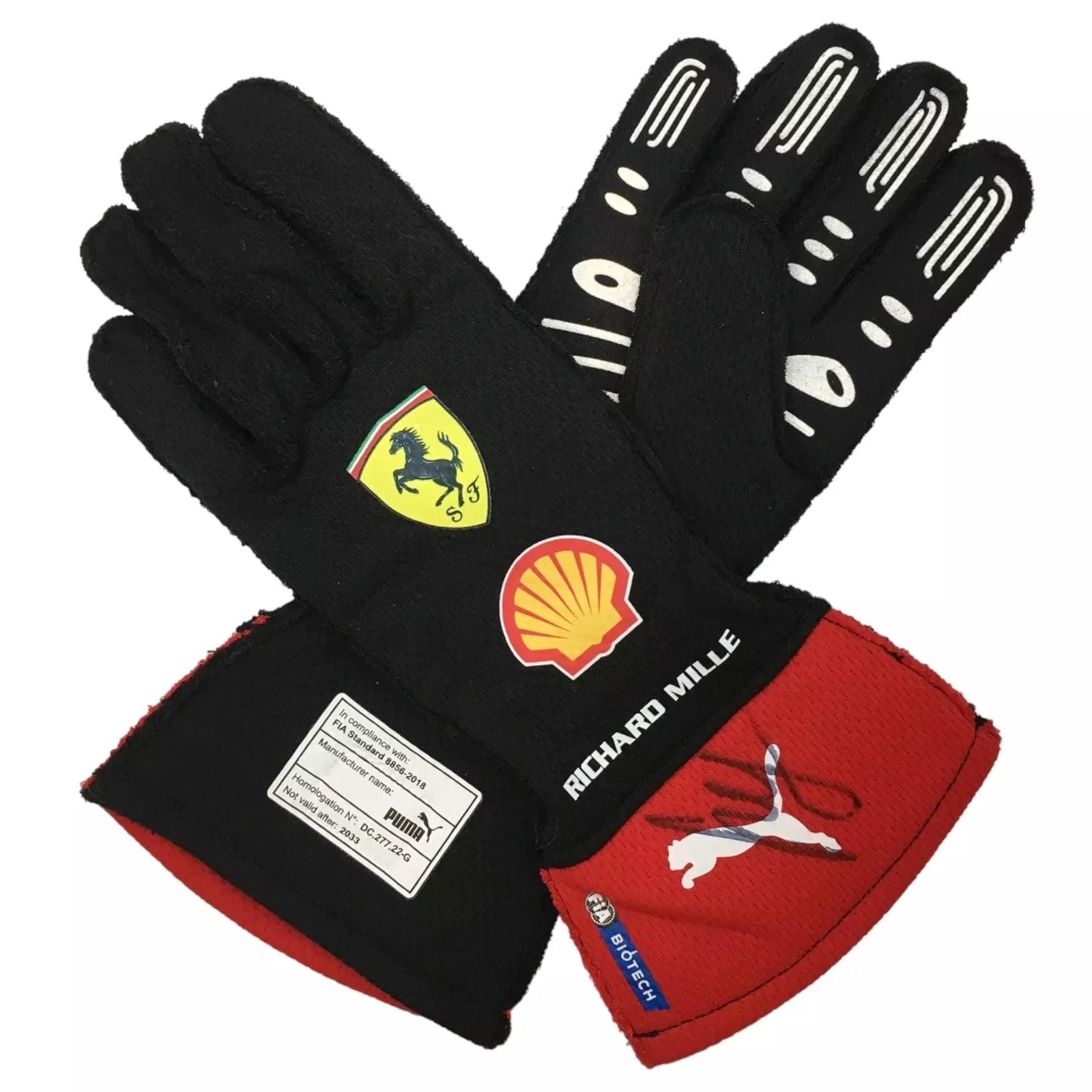 2023 Carlos Sainz Ferrari F1 Race Gloves - Ex Race Gear  