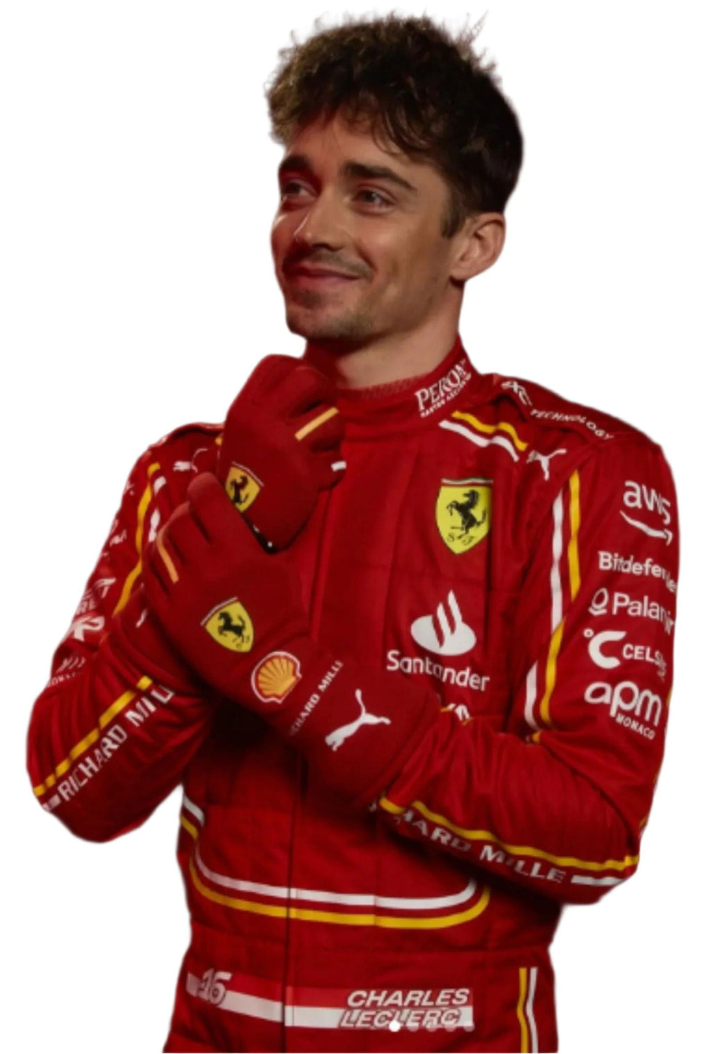 2024 Charles Leclerc Replica Race Suit | Scuderia Ferrari Team Gear - Ex Race Gear