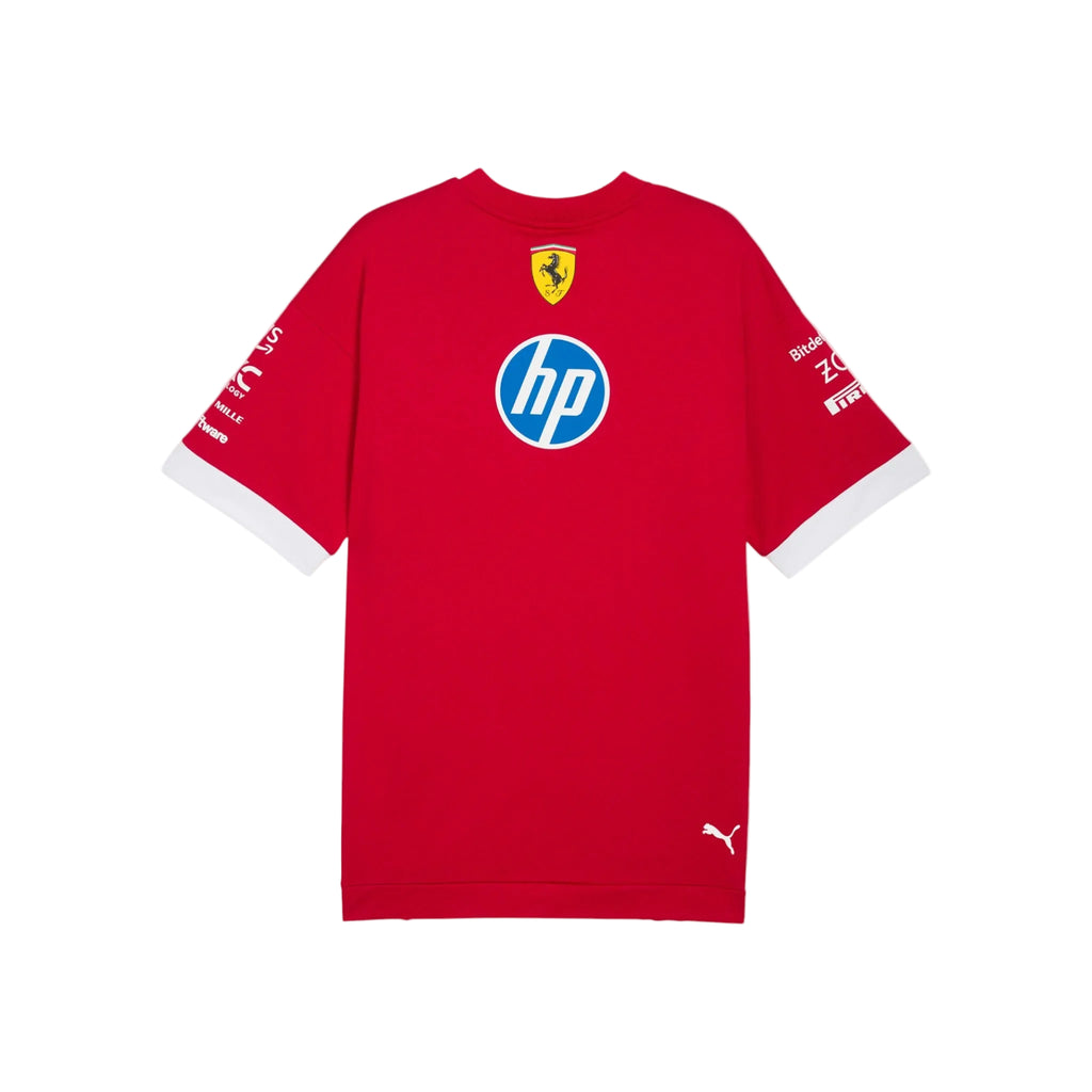 2025 Scuderia Ferrari Driver's T-shirt  back Endless Racegear 