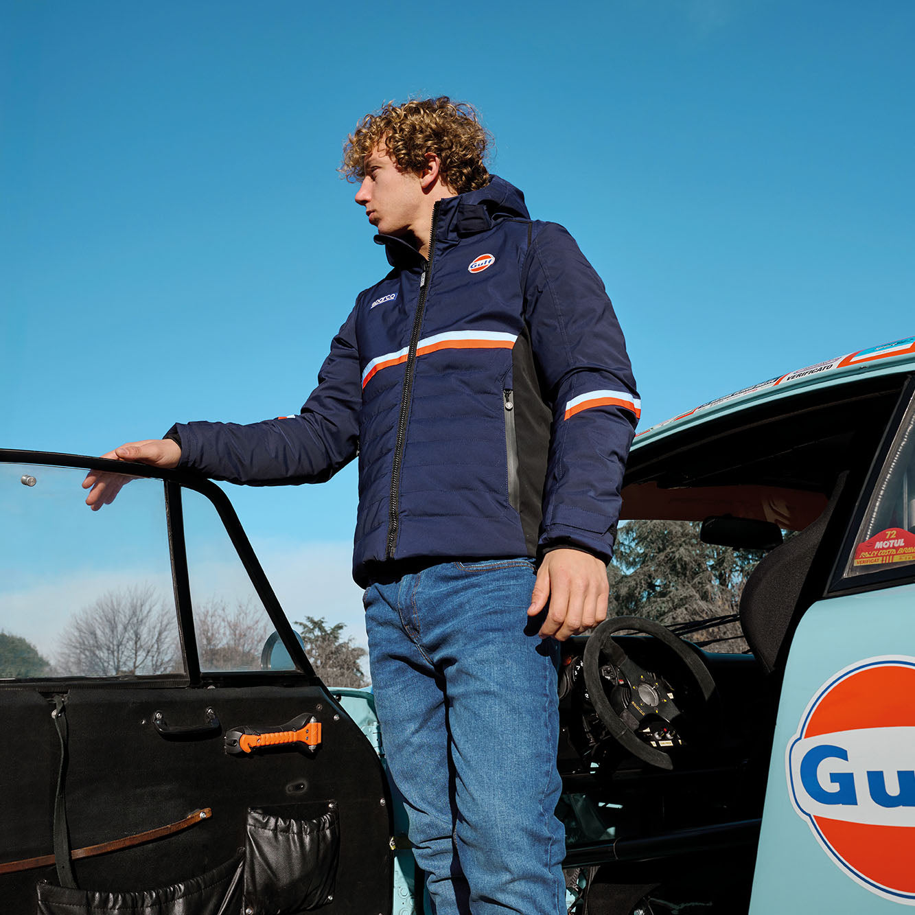 Sparco Gulf Racing Driver Suit Classic Retro 2-Layer Overalls Fireproof FIA Spec Sparco