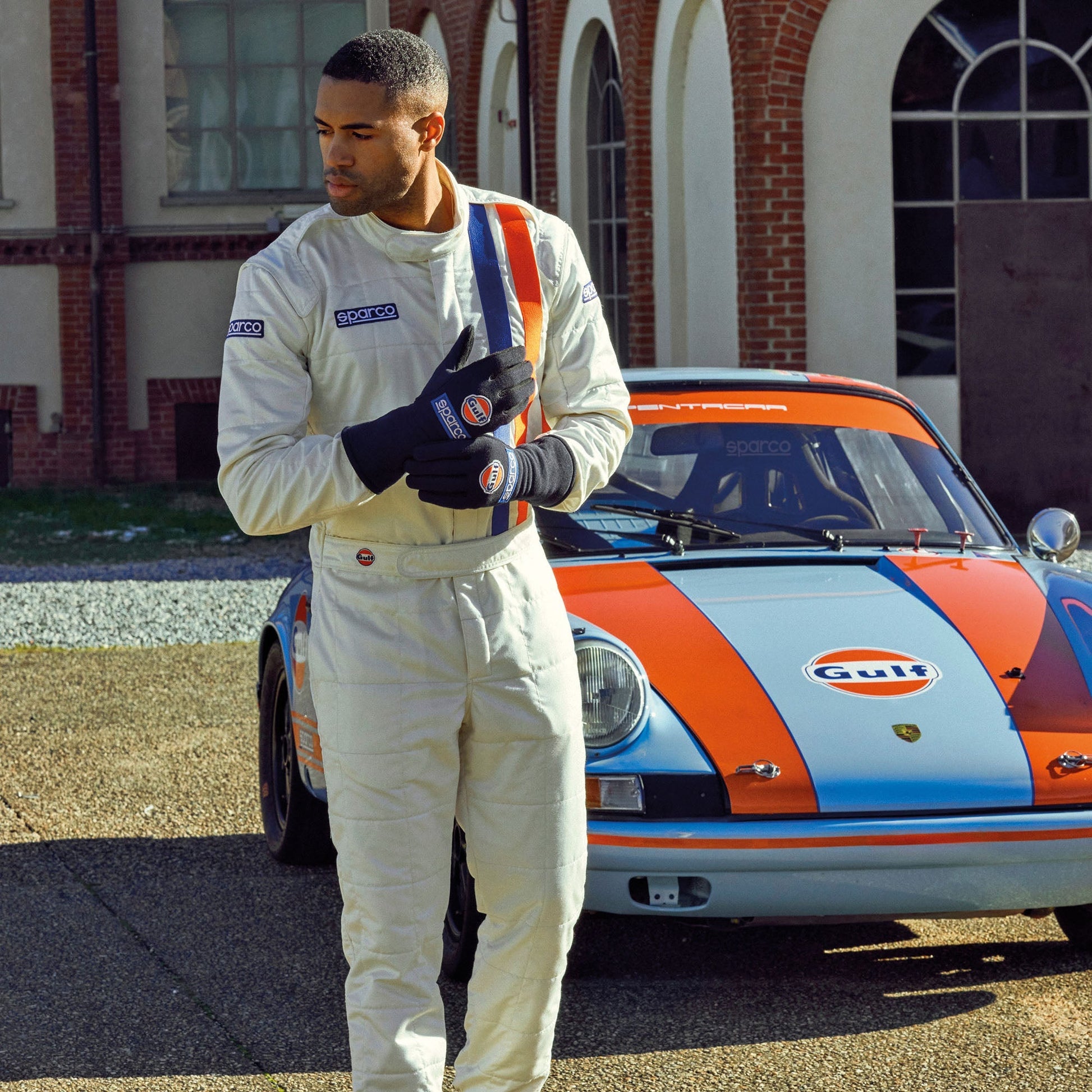 Sparco Gulf Racing Driver Suit Classic Retro 2-Layer Overalls Fireproof FIA Spec Sparco