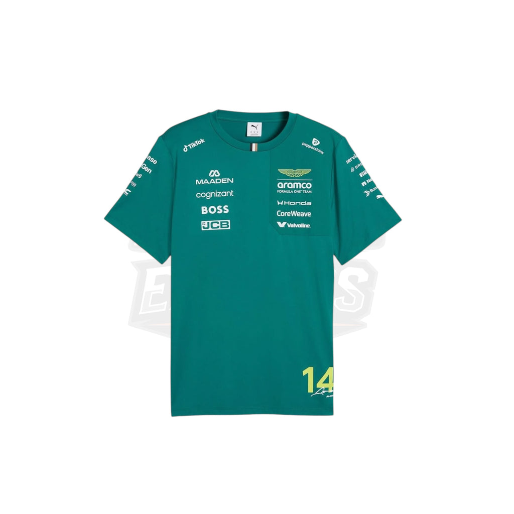 2026 Aston Martin Aramco F1 Fernando Alonso Team Driver Replica T-Shirt Endless Racegear
