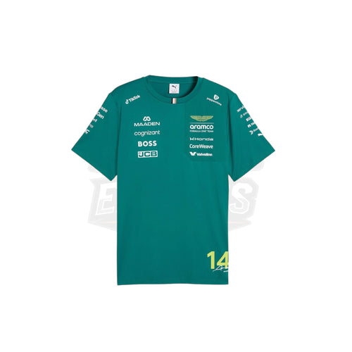 2026 Aston Martin Aramco F1 Fernando Alonso Team Driver Replica T-Shirt Endless Racegear