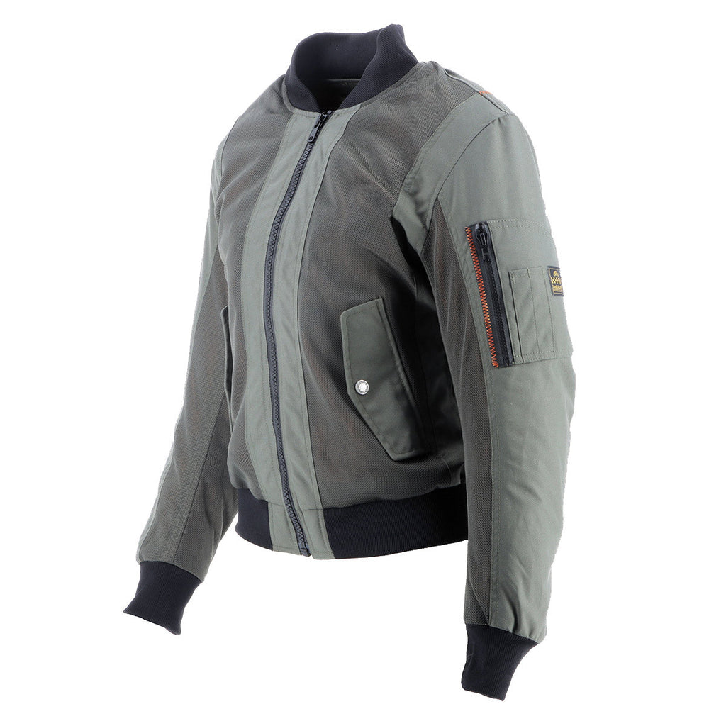 Helstons Elisa - Ladies Air Mesh Textile Jacket - Khaki