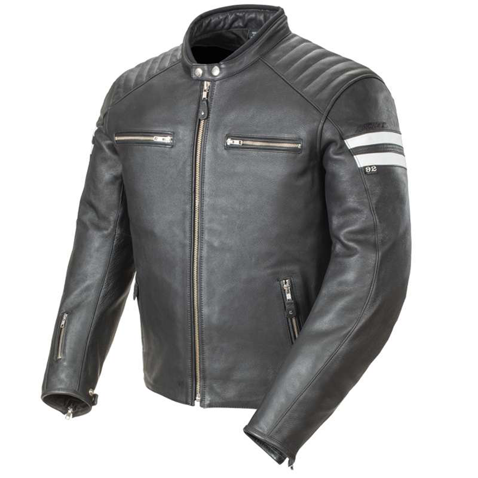[Color:::Black-White] JOE ROCKET CLASSIC 92' LEATHER JACKET