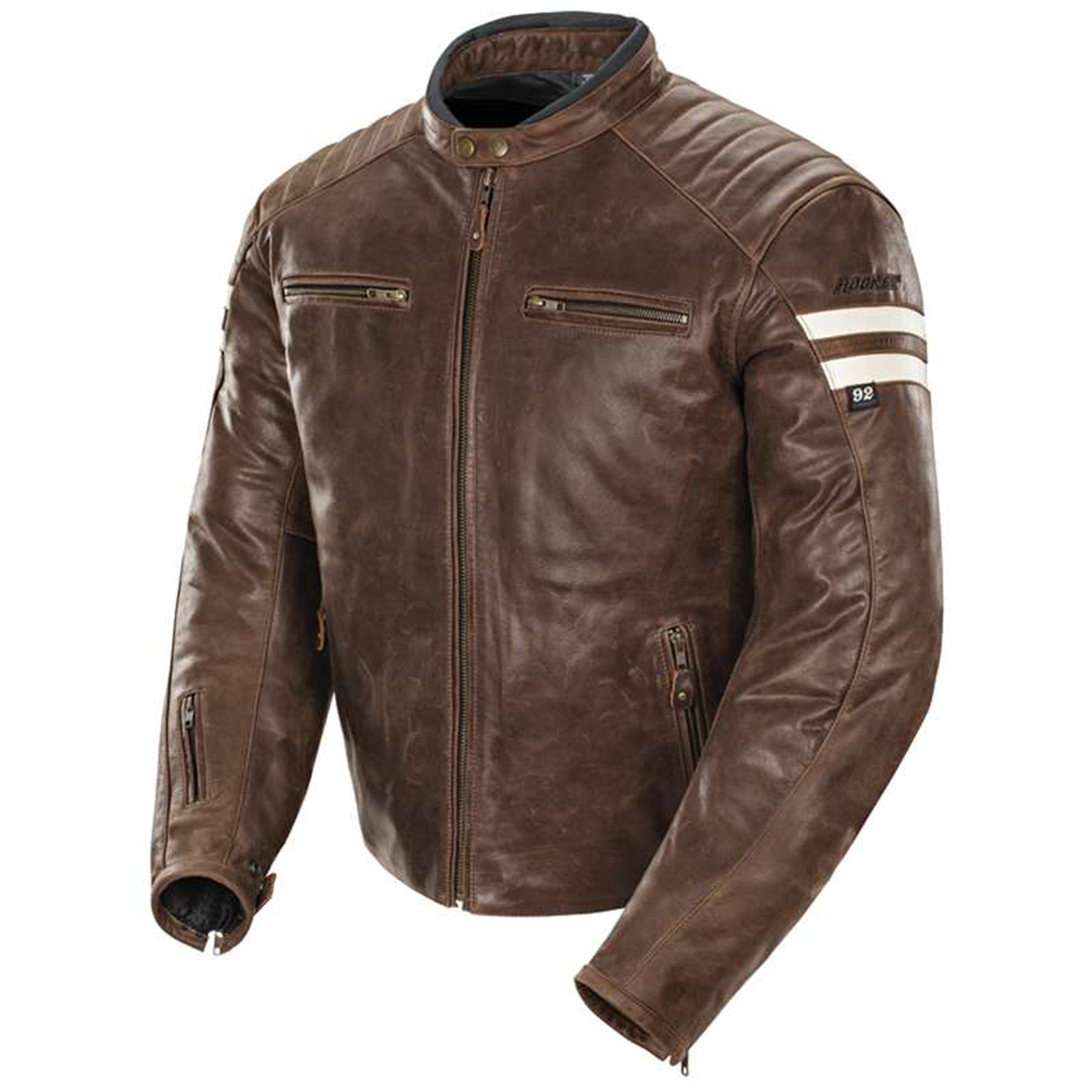 [Color:::Brown-Cream] JOE ROCKET CLASSIC 92' LEATHER JACKET