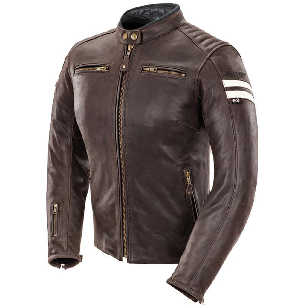 [Color:::Brown-Cream] JOE ROCKET LADIES CLASSIC 92' LEATHER JACKET