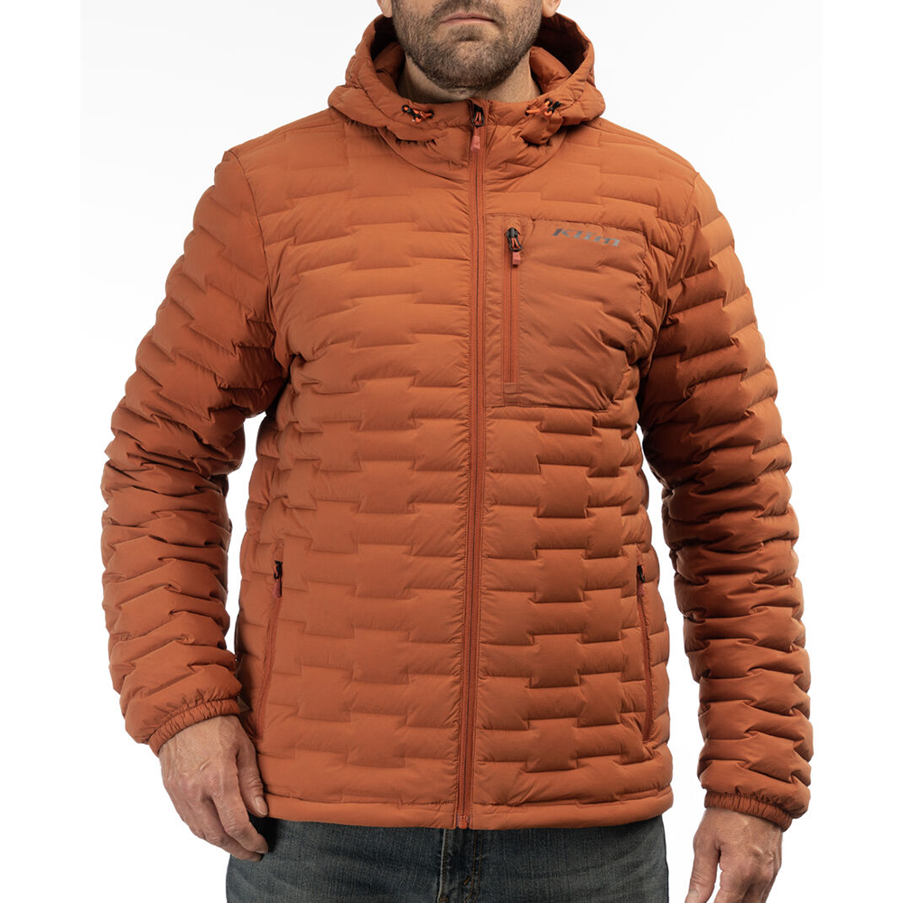 [Color:::Picante] Klim Boulder Stretch Down Hooded Jacket