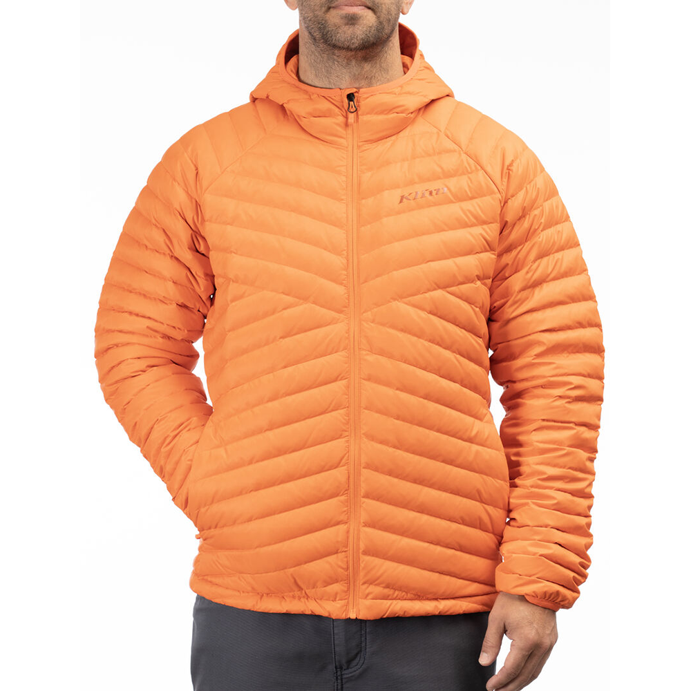 [Color:::Red Orange] Klim Arete Down Hooded Jacket