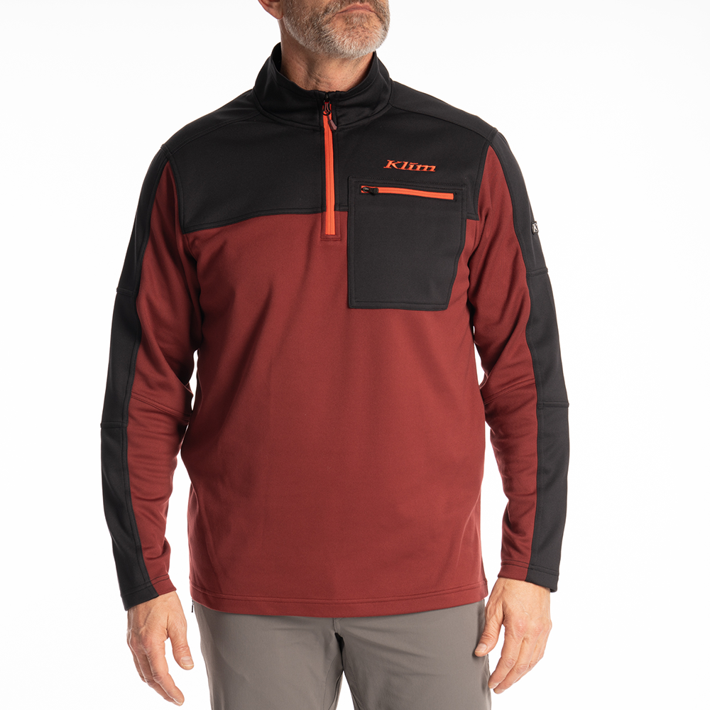 [Color:::Cabernet / Black] Klim Glacier 1/4 Zip