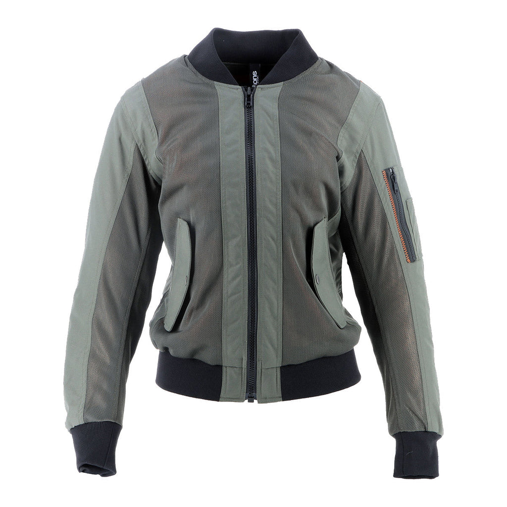 Helstons Elisa - Ladies Air Mesh Textile Jacket - Khaki