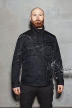 M65 WP JACKET BLACK - Slim-Fit Waterproof Motorcycle Jacket Pando Moto