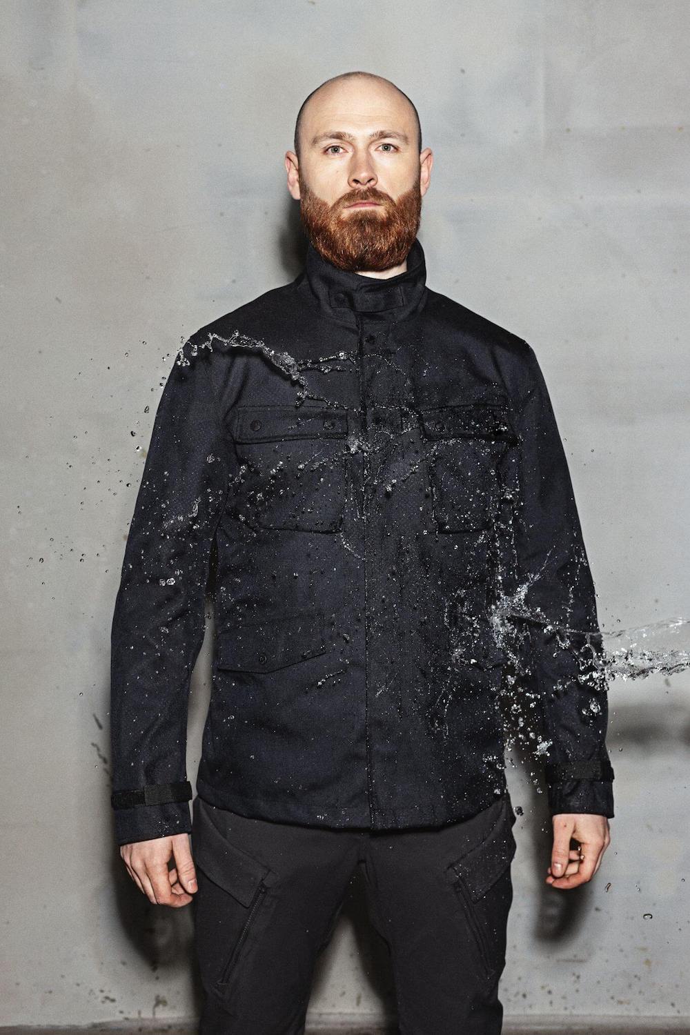 M65 WP JACKET BLACK - Slim-Fit Waterproof Motorcycle Jacket Pando Moto