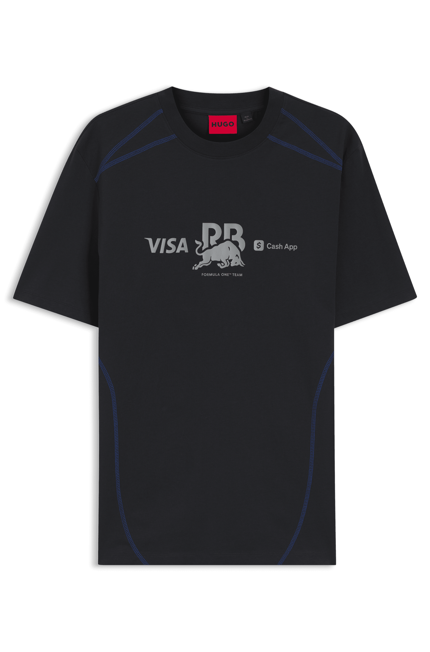 Visa Cash App RB F1 Fanwear T-Shirt - Black/White/Beige T-shirts Visa Cash App RB XS Black 