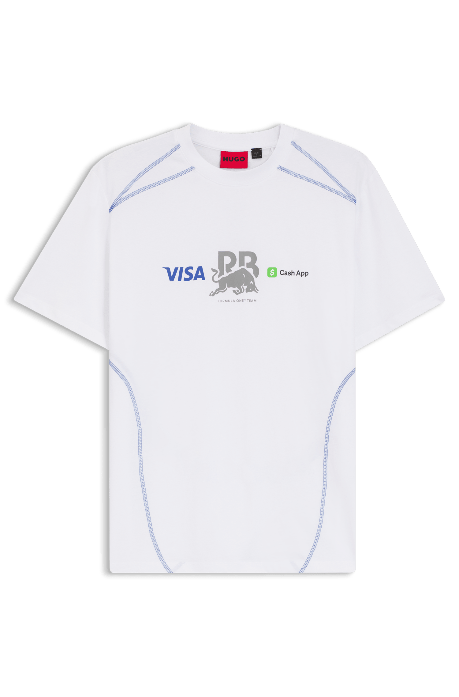 Visa Cash App RB F1 Fanwear T-Shirt - Black/White/Beige T-shirts Visa Cash App RB XS White 