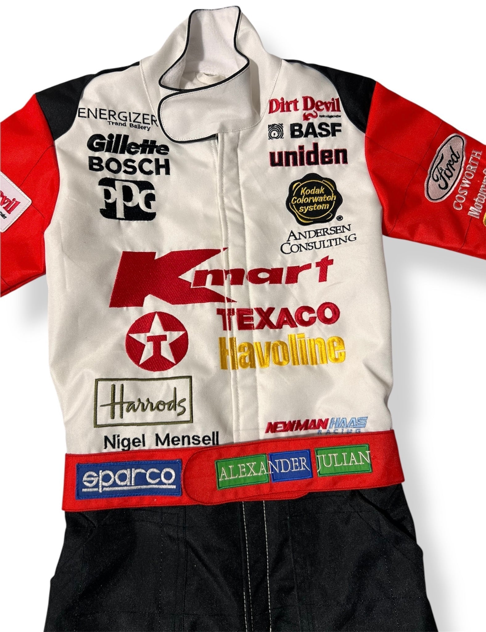 1993 Nigel Mansell Newman Haas IndyCar Suit sleeve detail Endless Racegear