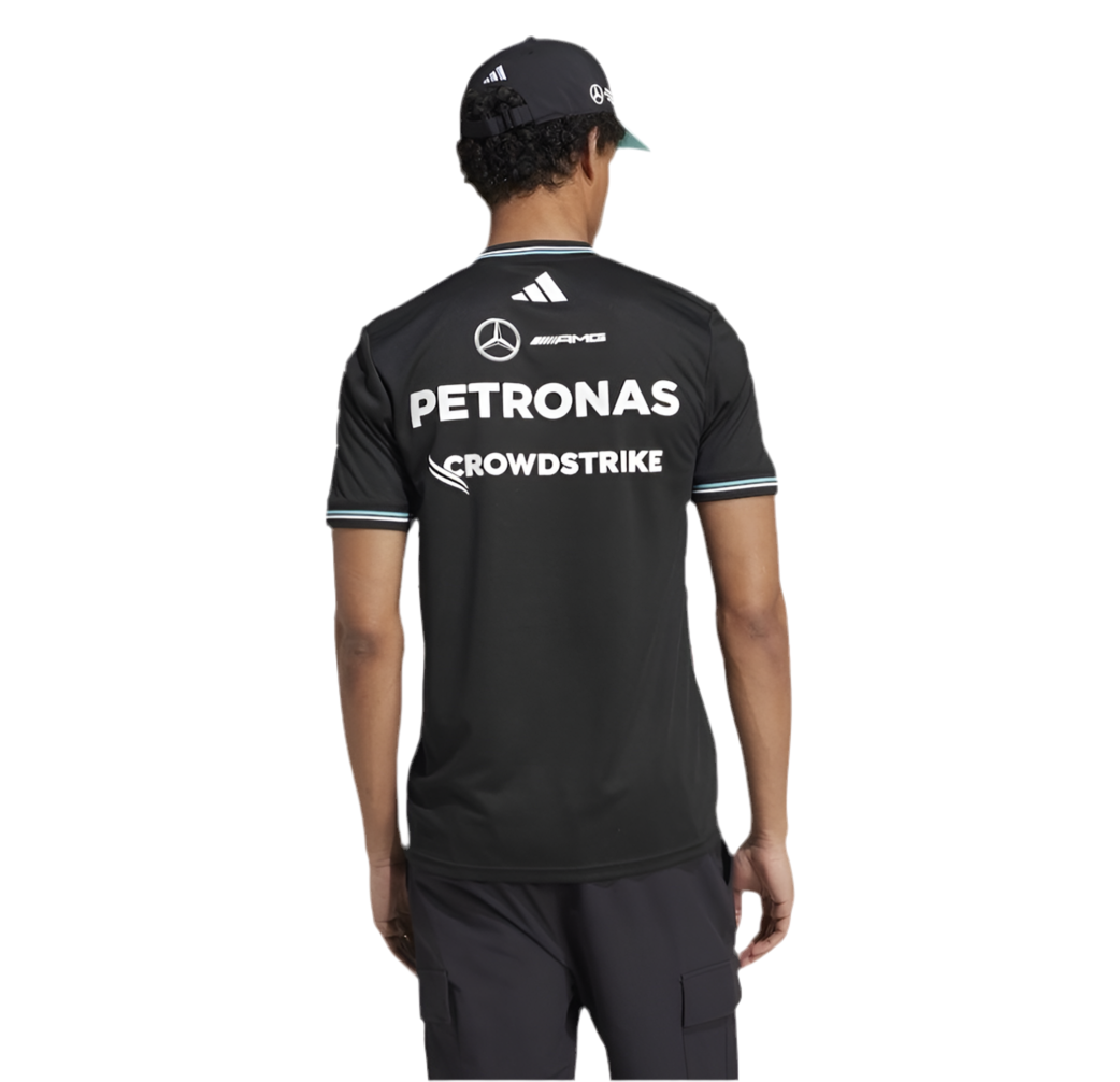 2025 Mercedes AMG Petronas adidas Authentic Team Driver T-Shirt - Black Endless Racegear