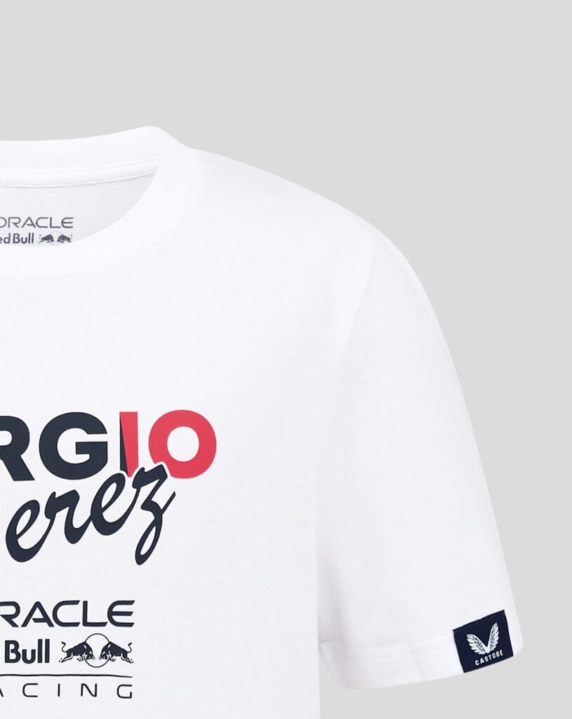 Red Bull Racing F1 Kids Sergio "Checo" Perez Flag T-Shirt - Youth White Red Bull Racing