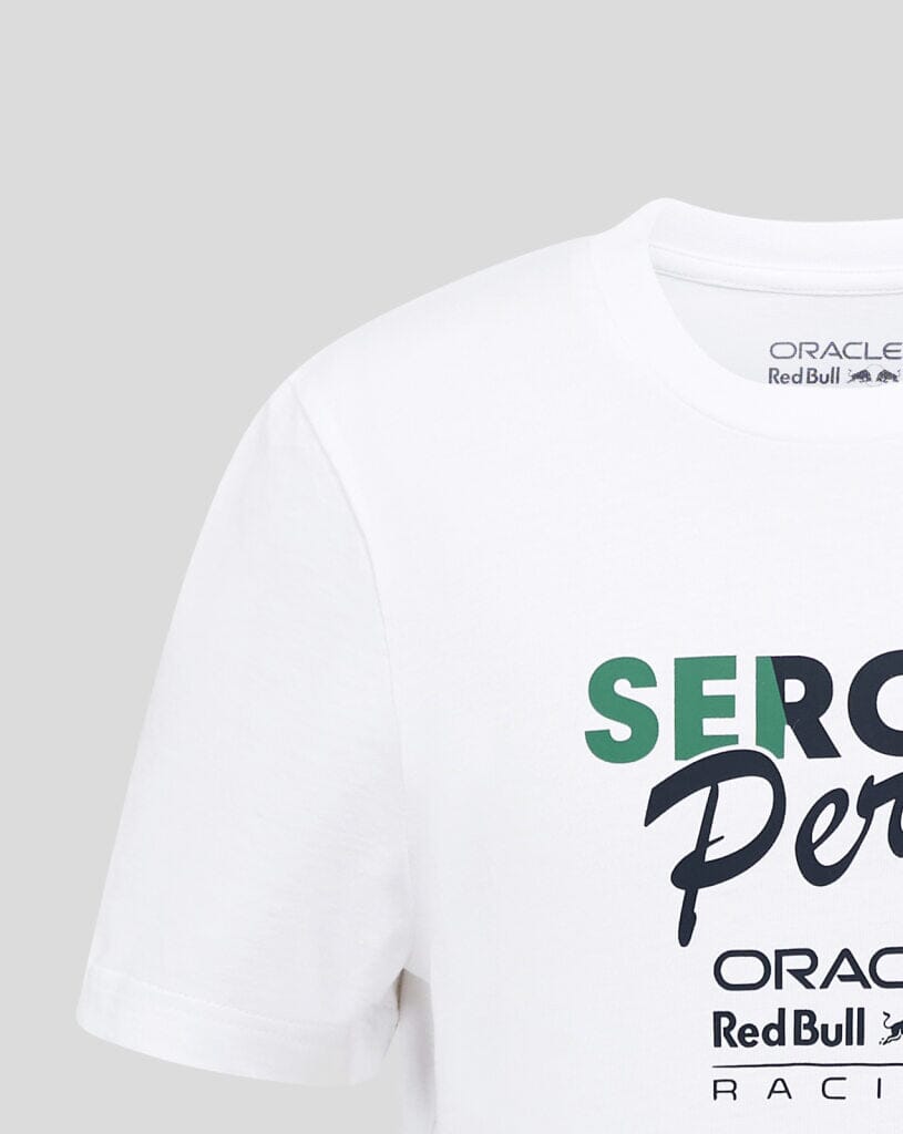 Red Bull Racing F1 Kids Sergio "Checo" Perez Flag T-Shirt - Youth White Red Bull Racing