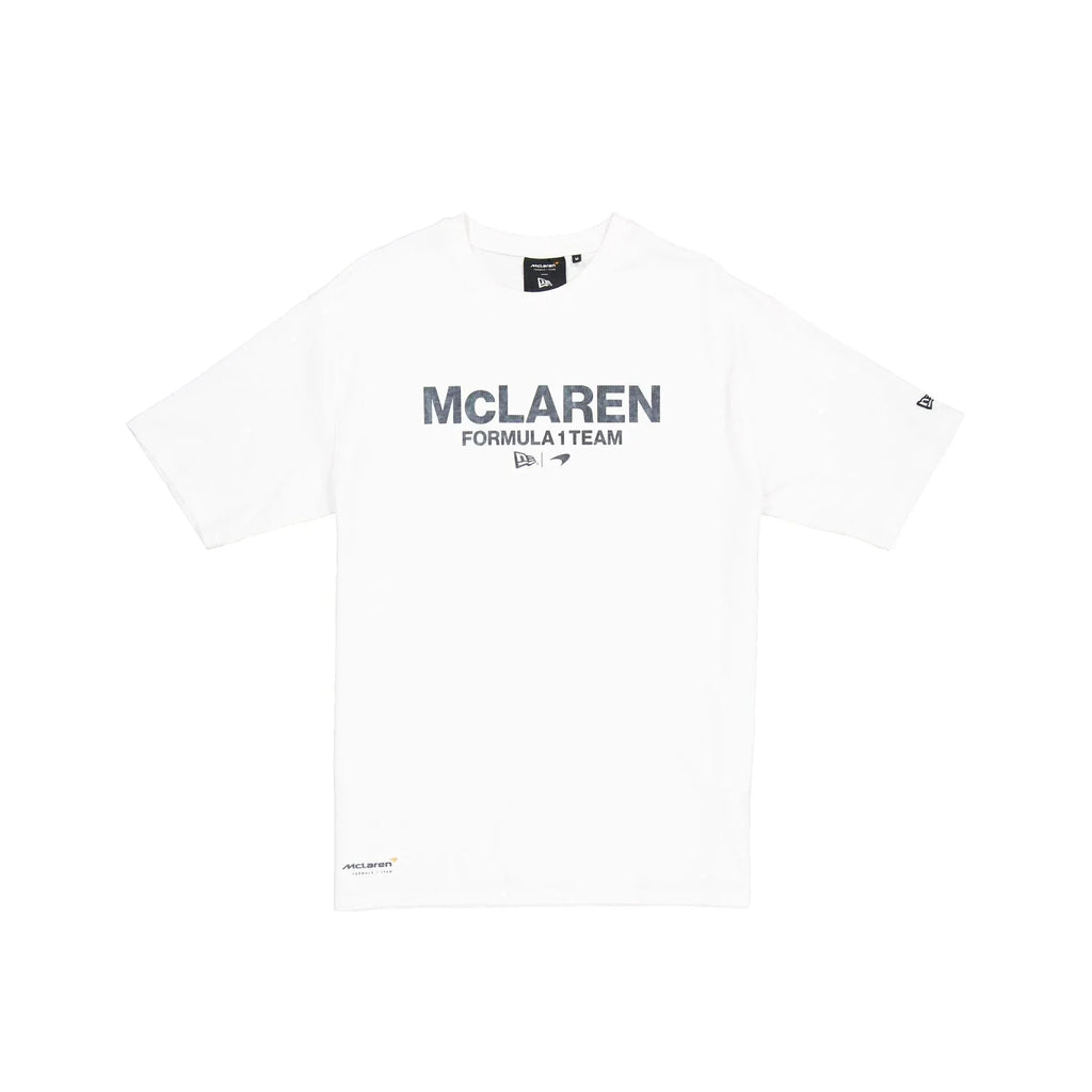 McLaren F1 x New Era Washed Logo T-Shirt - Stone/Black/White T-shirts McLaren-Castore XS White 