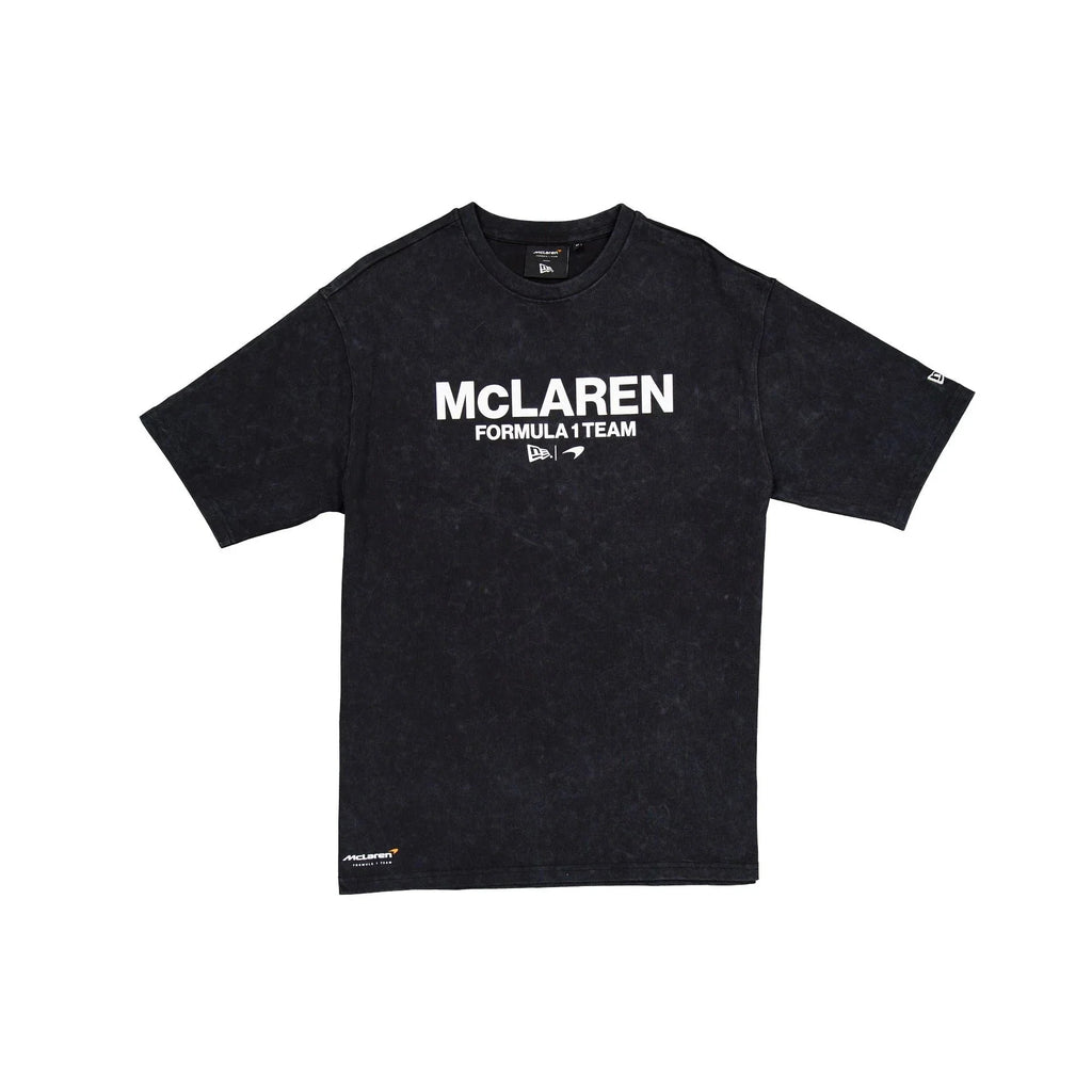 McLaren F1 x New Era Washed Logo T-Shirt - Stone/Black/White T-shirts McLaren-Castore XS Black 