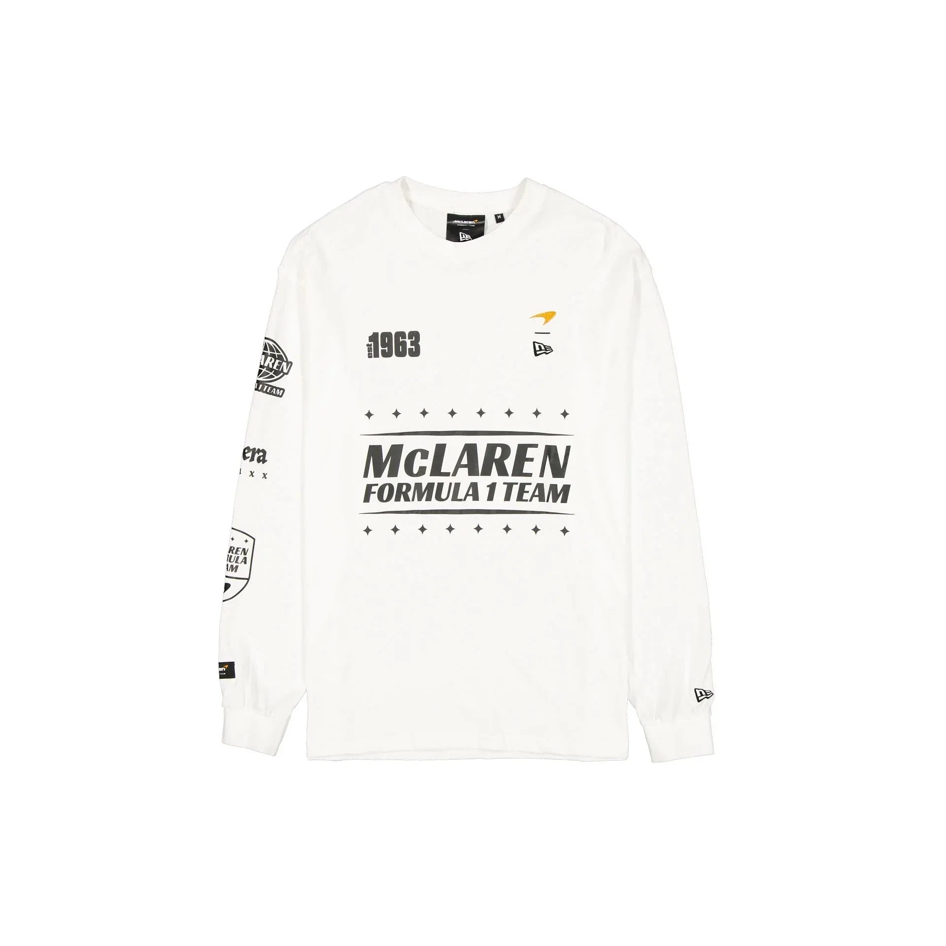 McLaren F1 x New Era Long Sleeve Racing T-Shirt - White/Black T-shirts McLaren-Castore XS White 