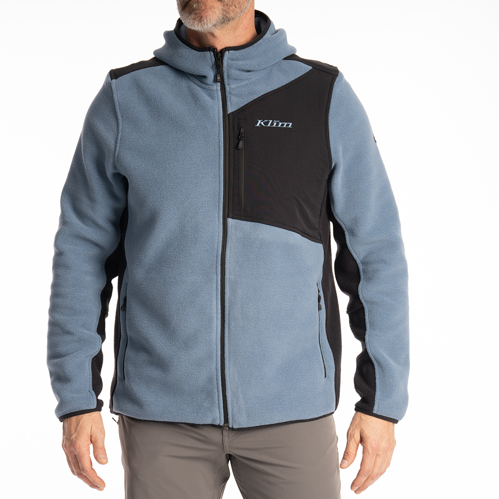 [Color:::Blue Fusion - Black] Klim Teton Crest Fleece Hoodie