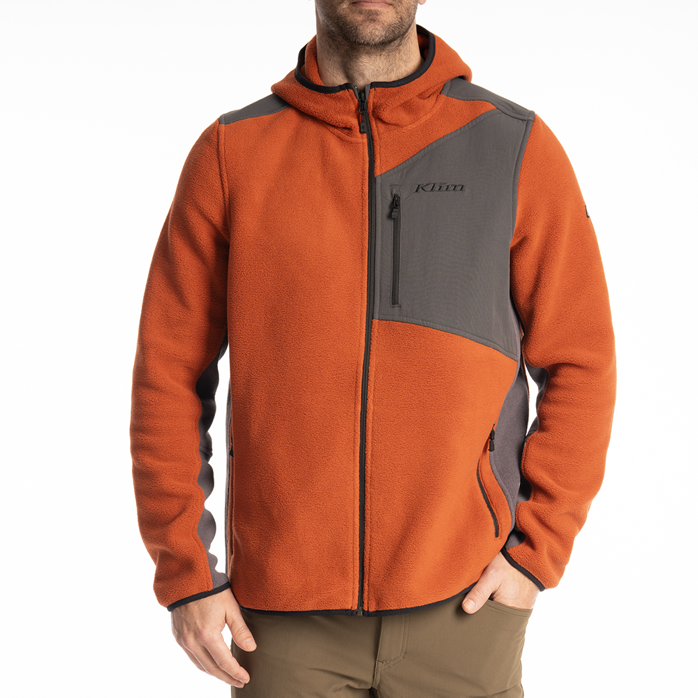 [Color:::Picante - Asphalt] Klim Teton Crest Fleece Hoodie
